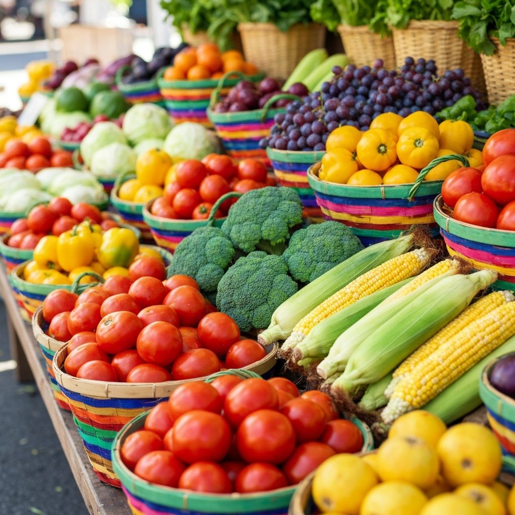 Berbagai makanan segar